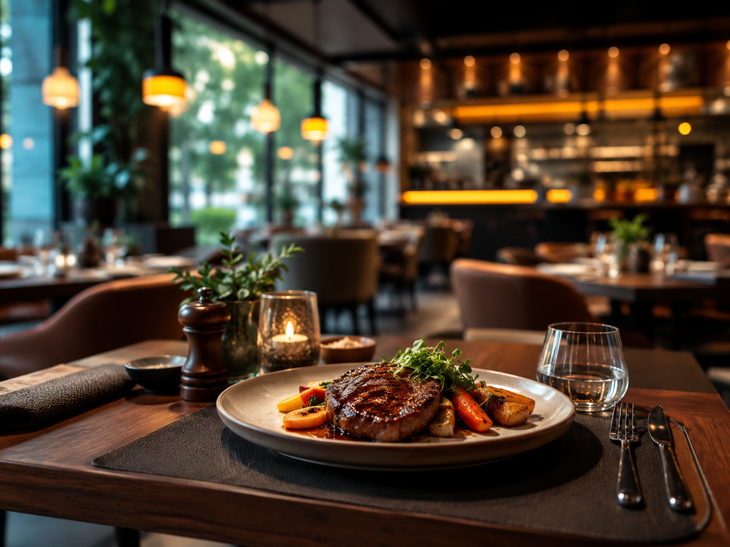 Restoran sektörü için sıcak restoran ortamı